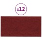 Wandpaneele 12 Stk. Weinrot 60x30 cm Stoff 2,16 m² Wandpaneele 12 Stk. Weinrot 60x30 cm Stoff 2,16 m²