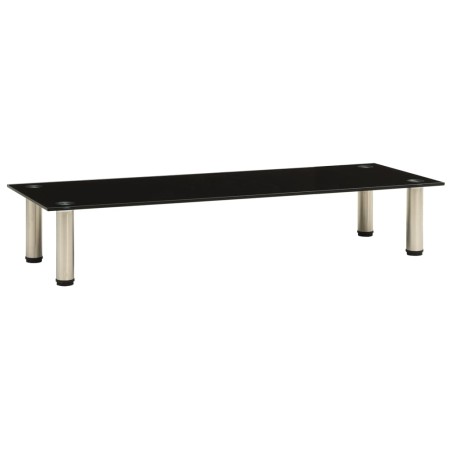 vidaXL TV-Tisch Schwarz 100x35x17 cm Hartglas
