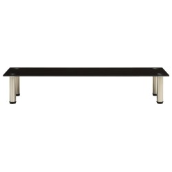 vidaXL TV-Tisch Schwarz 100x35x17 cm Hartglas