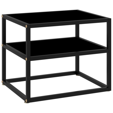 vidaXL Konsolentisch Schwarz 50x40x40 cm Hartglas