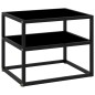 vidaXL Konsolentisch Schwarz 50x40x40 cm Hartglas vidaXL Konsolentisch Schwarz 50x40x40 cm Hartglas