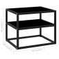 vidaXL Konsolentisch Schwarz 50x40x40 cm Hartglas vidaXL Konsolentisch Schwarz 50x40x40 cm Hartglas