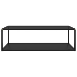 vidaXL Couchtisch Schwarz 120x60x35 cm Hartglas