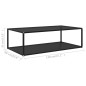 vidaXL Couchtisch Schwarz 120x60x35 cm Hartglas