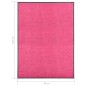 vidaXL Fußmatte Waschbar Rosa 90x120 cm vidaXL Fußmatte Waschbar Rosa 90x120 cm