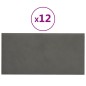 Wandpaneele 12 Stk. Dunkelgrau 60x30 cm Samt 2,16 m² Wandpaneele 12 Stk. Dunkelgrau 60x30 cm Samt 2,16 m²