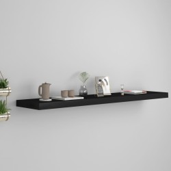 vidaXL Schwebendes Wandregal Schwarz 120x23,5x3,8 cm MDF