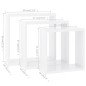 vidaXL Würfelregale 3 Stk. Weiß MDF vidaXL Würfelregale 3 Stk. Weiß MDF
