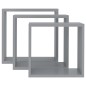 vidaXL Würfelregale 3 Stk. Grau MDF vidaXL Würfelregale 3 Stk. Grau MDF