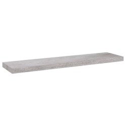 vidaXL Schweberegal Betongrau 90x23,5x3,8 cm MDF