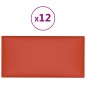 Wandpaneele 12 Stk. Rot 30x15 cm Kunstleder 0,54 m² Wandpaneele 12 Stk. Rot 30x15 cm Kunstleder 0,54 m²