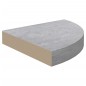 vidaXL Eck-Wandregal 2 Stk. Betongrau 35x35x3,8 cm MDF vidaXL Eck-Wandregal 2 Stk. Betongrau 35x35x3,8 cm MDF