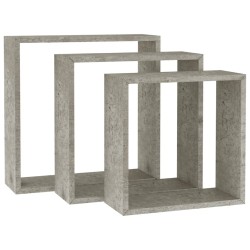 vidaXL Würfelregale 3 Stk. Betongrau