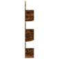 vidaXL Wand-Eckregal Räuchereiche 19x19x123 cm Holzwerkstoff vidaXL Wand-Eckregal Räuchereiche 19x19x123 cm Holzwerkstoff