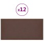 vidaXL Wandpaneele 12 Stk. Braun 30x15 cm Kunstleder 0,54 m² vidaXL Wandpaneele 12 Stk. Braun 30x15 cm Kunstleder 0,54 m²