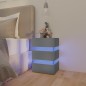vidaXL LED-Nachttisch Grau 45x35x67 cm Holzwerkstoff vidaXL LED-Nachttisch Grau 45x35x67 cm Holzwerkstoff