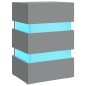 vidaXL LED-Nachttisch Grau 45x35x67 cm Holzwerkstoff vidaXL LED-Nachttisch Grau 45x35x67 cm Holzwerkstoff