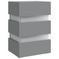 vidaXL LED-Nachttisch Grau 45x35x67 cm Holzwerkstoff vidaXL LED-Nachttisch Grau 45x35x67 cm Holzwerkstoff