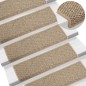 vidaXL Treppenmatten Selbstklebend Sisal 15 Stk. 65x21x4cm Dunkelbeige vidaXL Treppenmatten Selbstklebend Sisal 15 Stk. 65x21x4cm Dunkelbeige