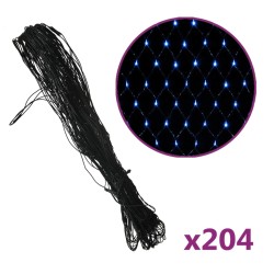vidaXL LED-Lichternetz Blau 3x2 m 204 LEDs Indoor Outdoor