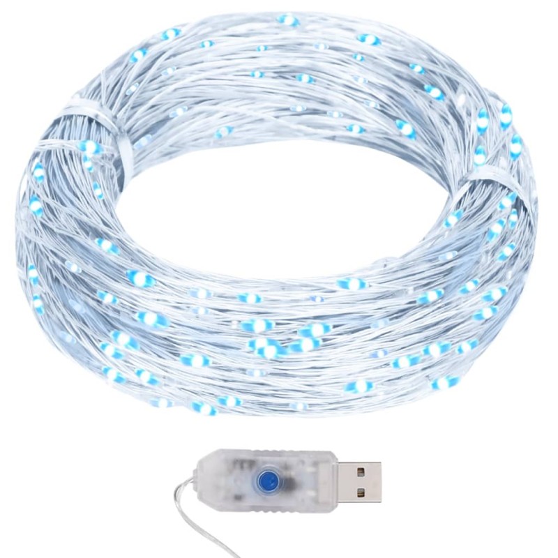 vidaXL LED-Lichterdraht 40 m 400 LED Kaltweiß 8 Funktionen vidaXL LED-Lichterdraht 40 m 400 LED Kaltweiß 8 Funktionen