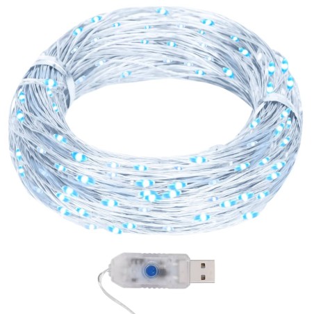 vidaXL LED-Lichterdraht 40 m 400 LED Kaltweiß 8 Funktionen