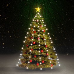 vidaXL Weihnachtsbaum-Lichternetz mit 180 LEDs Kaltweiß 180 cm
