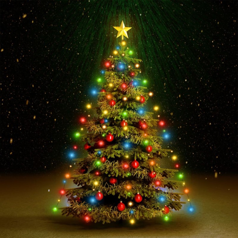vidaXL Weihnachtsbaum-Lichternetz mit 180 LEDs Mehrfarbig 180 cm vidaXL Weihnachtsbaum-Lichternetz mit 180 LEDs Mehrfarbig 180 cm