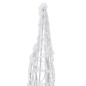 vidaXL LED-Kegel Acryl Weihnachtsdeko Pyramide Warmweiß 60 cm vidaXL LED-Kegel Acryl Weihnachtsdeko Pyramide Warmweiß 60 cm