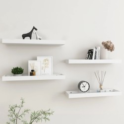 vidaXL Loggia Wandregale 4 Stk. Weiß 60x15x4 cm MDF
