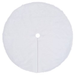 vidaXL Weihnachtsbaumdecke Weiß 150 cm Kunstpelz