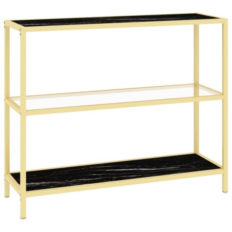 vidaXL Regal Marmor und Transparent 100x36x90 cm Gehärtetes Glas