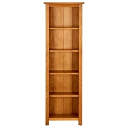 vidaXL Bücherregal 5 Fächer 45x22x140 cm Massivholz Eiche