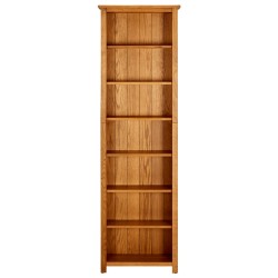vidaXL Bücherregal 7 Fächer 60x22x200 cm Massivholz Eiche