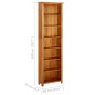 vidaXL Bücherregal 7 Fächer 60x22x200 cm Massivholz Eiche vidaXL Bücherregal 7 Fächer 60x22x200 cm Massivholz Eiche