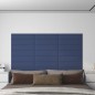 Wandpaneele 12 Stk. Blau 60x15 cm Stoff 1,08 m² Wandpaneele 12 Stk. Blau 60x15 cm Stoff 1,08 m²