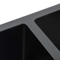 vidaXL Handgefertigte Küchenspüle Schwarz Edelstahl vidaXL Handgefertigte Küchenspüle Schwarz Edelstahl