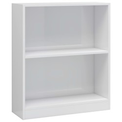 vidaXL Bücherregal Hochglanz-Weiß 60x24x74,5 cm Holzwerkstoff