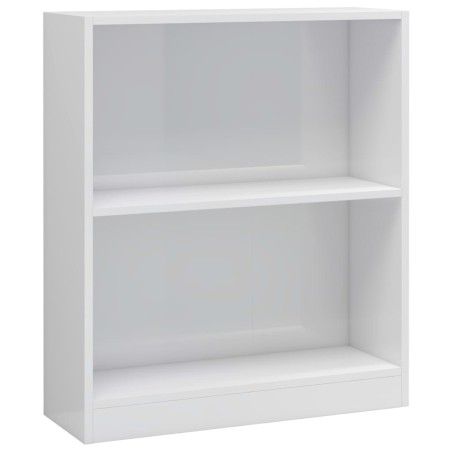 vidaXL Bücherregal Hochglanz-Weiß 60x24x74,5 cm Holzwerkstoff