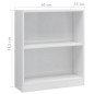 vidaXL Bücherregal Hochglanz-Weiß 60x24x74,5 cm Holzwerkstoff vidaXL Bücherregal Hochglanz-Weiß 60x24x74,5 cm Holzwerkstoff