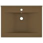 vidaXL Luxus-Waschbecken mit Hahnloch Matt-Creme 60x46 cm Keramik vidaXL Luxus-Waschbecken mit Hahnloch Matt-Creme 60x46 cm Keramik