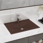 vidaXL Luxus-Waschbecken mit Hahnloch Matt-Dunkelbraun 60x46cm Keramik vidaXL Luxus-Waschbecken mit Hahnloch Matt-Dunkelbraun 60x46cm Keramik