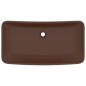 vidaXL Luxus-Waschbecken Rechteckig Matt Dunkelbraun 71x38 cm Keramik vidaXL Luxus-Waschbecken Rechteckig Matt Dunkelbraun 71x38 cm Keramik
