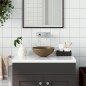 vidaXL Waschbecken Keramik Mattcreme Rund vidaXL Waschbecken Keramik Mattcreme Rund