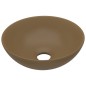 vidaXL Waschbecken Keramik Mattcreme Rund vidaXL Waschbecken Keramik Mattcreme Rund