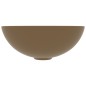 vidaXL Waschbecken Keramik Mattcreme Rund vidaXL Waschbecken Keramik Mattcreme Rund