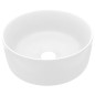 vidaXL Luxuriöses Waschbecken Rund Matt Weiß 40x15 cm Keramik vidaXL Luxuriöses Waschbecken Rund Matt Weiß 40x15 cm Keramik