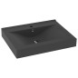 vidaXL Luxus-Waschbecken mit Hahnloch Matt-Dunkelgrau 60x46 cm Keramik vidaXL Luxus-Waschbecken mit Hahnloch Matt-Dunkelgrau 60x46 cm Keramik