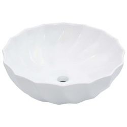 vidaXL Waschbecken 46 x 17 cm Keramik Weiß