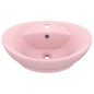 vidaXL Luxus-Waschbecken Überlauf Oval Matt-Rosa 58,5x39 cm Keramik vidaXL Luxus-Waschbecken Überlauf Oval Matt-Rosa 58,5x39 cm Keramik